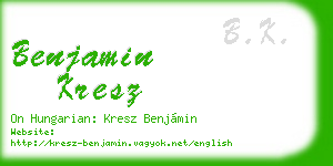 benjamin kresz business card